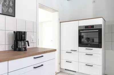 Küche/Küchenzeile in der Unterkunft Ferienwohnung Steinbrücke Quedlinburg
