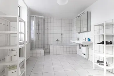 Ein Badezimmer in der Unterkunft Ferienwohnung Steinbrücke Quedlinburg