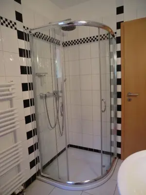 Ein Badezimmer in der Unterkunft Ferienwohnung Am Wildmeisterweg