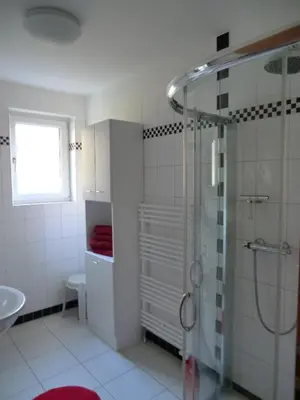 Ein Badezimmer in der Unterkunft Ferienwohnung Am Wildmeisterweg