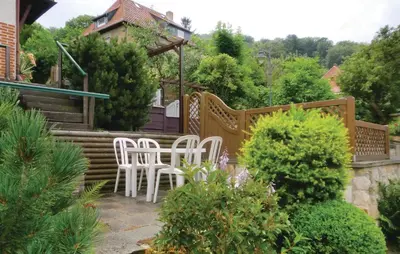 Ein Garten an der Unterkunft Ferienhaus Harzstrasse Q