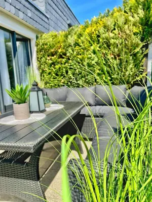 Ein Garten an der Unterkunft FeWo 