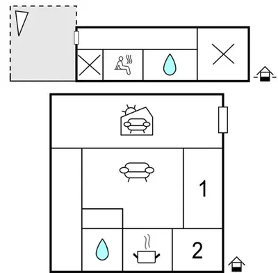 Grundriss der Unterkunft Ferienhaus Albertine D