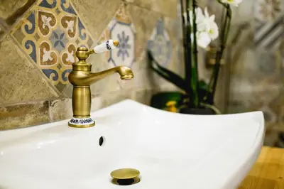 Ein Badezimmer in der Unterkunft Kramerstube