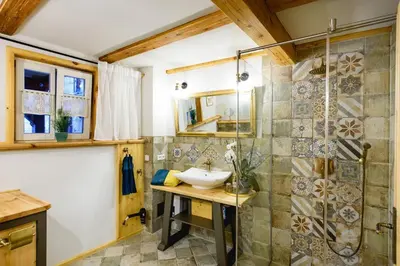 Ein Badezimmer in der Unterkunft Kramerstube