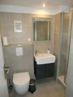 Ein Badezimmer in der Unterkunft Haus am See HS 576