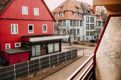 Das Gebäude in dem sich die Ferienwohnung befindet