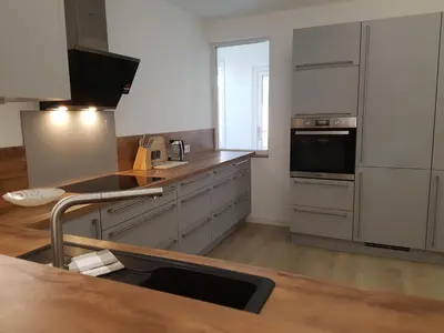 Küche/Küchenzeile in der Unterkunft Ferienwohnung am Jungbrunnen 1
