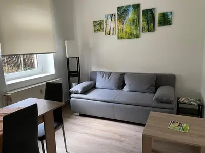 Ein Sitzbereich in der Unterkunft Ferienwohnung Jagemann