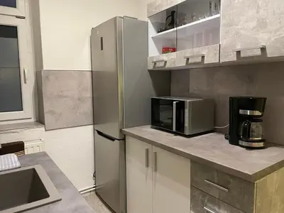 Küche/Küchenzeile in der Unterkunft Ferienwohnung Jagemann