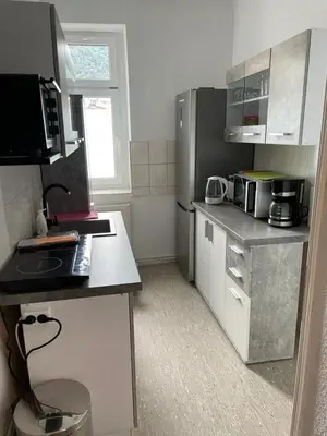Küche/Küchenzeile in der Unterkunft Ferienwohnung Jagemann
