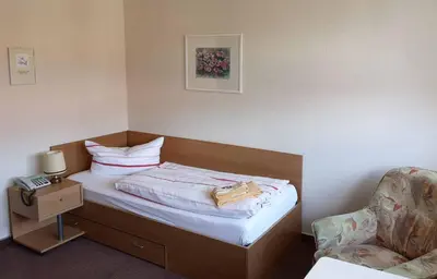 Ein Sitzbereich in der Unterkunft Gästehaus Tanne des DGD e.V.