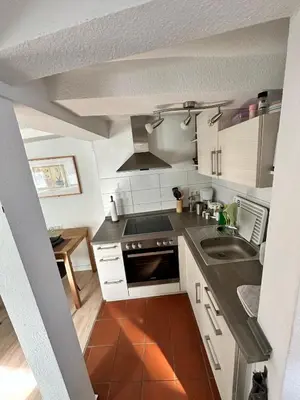 Küche/Küchenzeile in der Unterkunft Gemütliche Ferienwohnung im Altbau