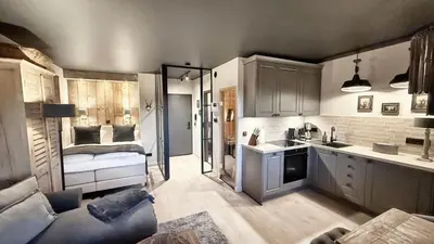 Küche/Küchenzeile in der Unterkunft HOME Suites Panoramablick mit Sauna