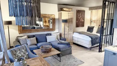 Küche/Küchenzeile in der Unterkunft HOME Suites Panoramablick mit Sauna