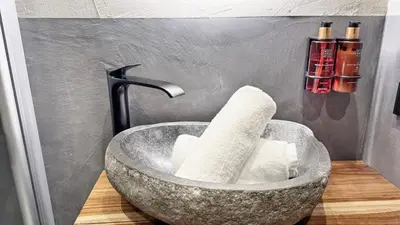 Grundriss der Unterkunft HOME Suites Panoramablick mit Sauna