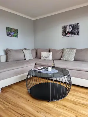 Ein Sitzbereich in der Unterkunft Ferienwohnung 
