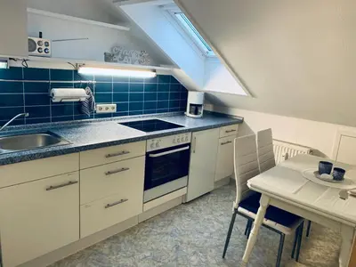 Küche/Küchenzeile in der Unterkunft Ferienwohnung 