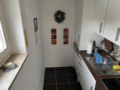 Küche/Küchenzeile in der Unterkunft Apartment am Lift