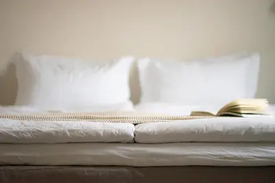 Ein Bett oder Betten in einem Zimmer der Unterkunft Hof Janne Stapelburg