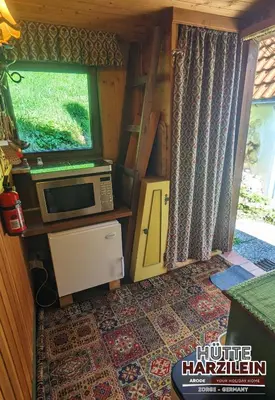 TV/Unterhaltungsangebot in der Unterkunft Arode Hütte Harzilein - Romantic tiny house on the edge of the forest