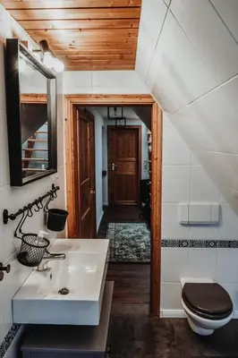 Ein Badezimmer in der Unterkunft Hütte54