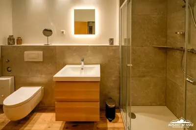 Ein Badezimmer in der Unterkunft Auszeit-im-Harz Haus 5 Wohnung 32