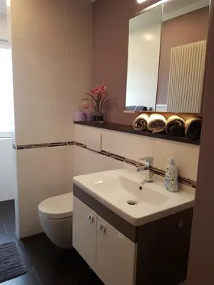 Ein Badezimmer in der Unterkunft Am Stadtpark