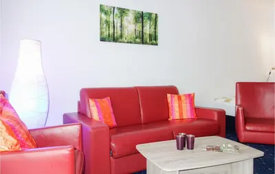 Ein Sitzbereich in der Unterkunft Beautiful Apartment In Goslar