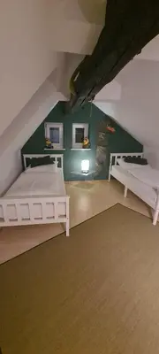 Ein Bett oder Betten in einem Zimmer der Unterkunft Ferienhaus Aaron inkl Bettwäsche Handtücher Endreinigung