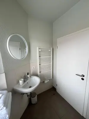 Ein Badezimmer in der Unterkunft Wanderunterkunft am Hexentanzplatz O