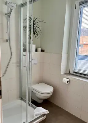 Ein Badezimmer in der Unterkunft Wanderunterkunft am Hexentanzplatz O