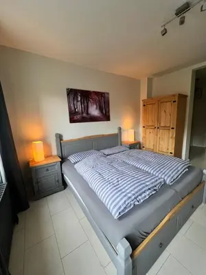 Ein Bett oder Betten in einem Zimmer der Unterkunft Wanderunterkunft am Hexentanzplatz O