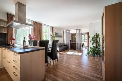 Küche/Küchenzeile in der Unterkunft Murphy's Zimmer und Apartments