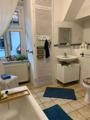 Ein Badezimmer in der Unterkunft 100 qm Ferienwohnung Am Heiligen Brunnen