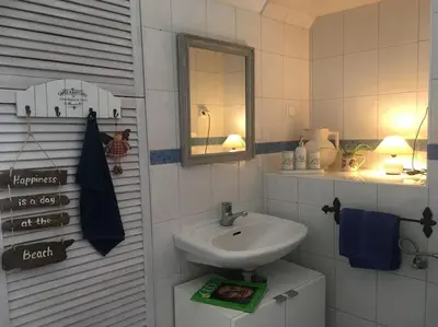 Ein Badezimmer in der Unterkunft 100 qm Ferienwohnung Am Heiligen Brunnen