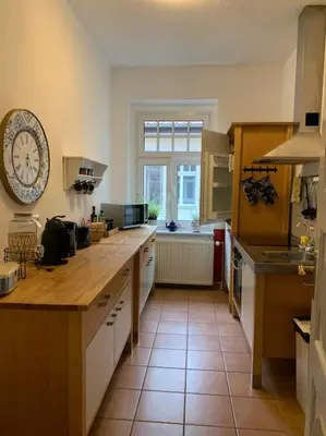 Küche/Küchenzeile in der Unterkunft 100 qm Ferienwohnung Am Heiligen Brunnen