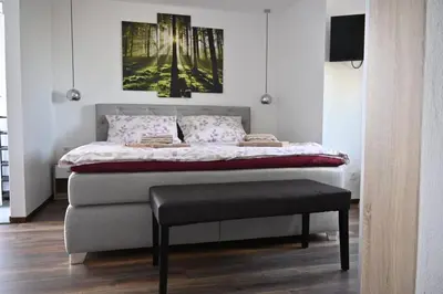 Ein Bett oder Betten in einem Zimmer der Unterkunft Studio Edeltraud zentral