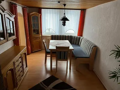Ein Sitzbereich in der Unterkunft Bergmannsruh OG