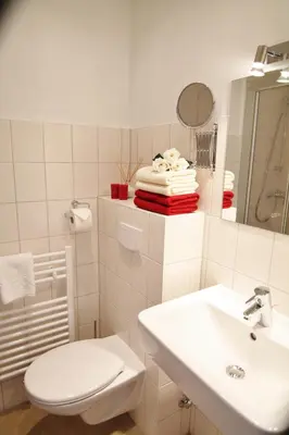 Ein Badezimmer in der Unterkunft Der Buchenhof