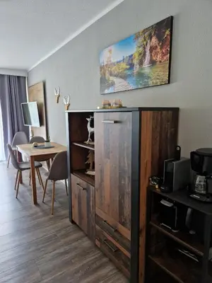 Küche/Küchenzeile in der Unterkunft Apartment am Bocksberg