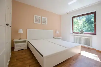 Ein Bett oder Betten in einem Zimmer der Unterkunft FeWo Amselnest