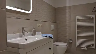 Ein Badezimmer in der Unterkunft WeisseVilla Friedrichsbrunn Das Weisse Haus
