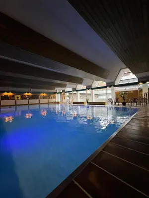 Der Swimmingpool an oder in der Nähe von Berg-Blick-Fewo