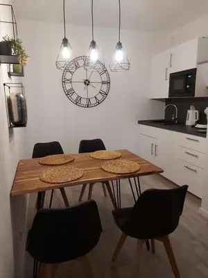 Küche/Küchenzeile in der Unterkunft Berg-Blick-Fewo