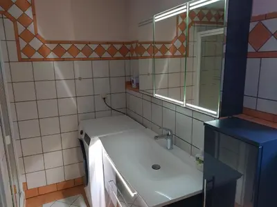 Ein Badezimmer in der Unterkunft Ferienhaus Gero