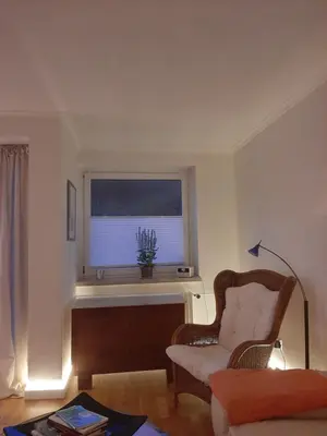 Ein Sitzbereich in der Unterkunft Weitblick