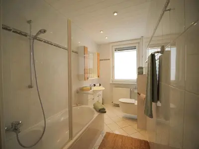 Ein Badezimmer in der Unterkunft Rustikale Ferienwohnung mit Kamin