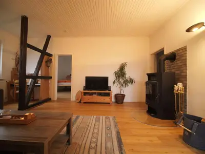 TV/Unterhaltungsangebot in der Unterkunft Rustikale Ferienwohnung mit Kamin