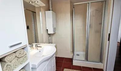 Ein Badezimmer in der Unterkunft Amys Ferienwohnungen Bad Harzburg